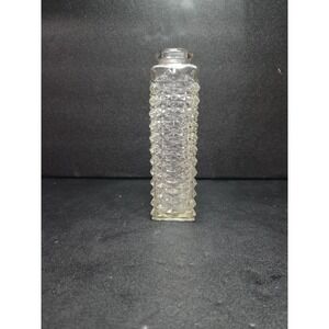 FTD Clear Glass‎ Bud Vase, Diamond Cut Column Vase, 6.5" Decor, Vtg Home Accents